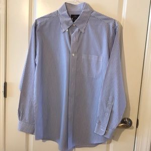 Men’s Blue and White Brooks Brothers Dress Shirt